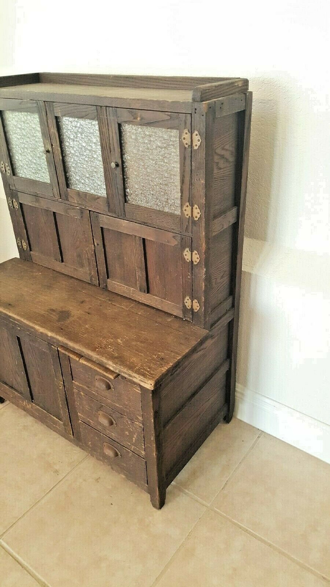 Tamaño de niño antiguo Hoosier Bakers gabinete madera hecha a | Etsy