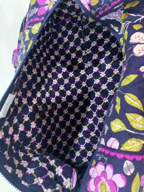 Vera Bradley Retired Navy  Floral Nightingale Mini Backpack 2011 Quilted Cotton Vera Bradley Floral Nightingale Pattern All-In-One Small  main image 4