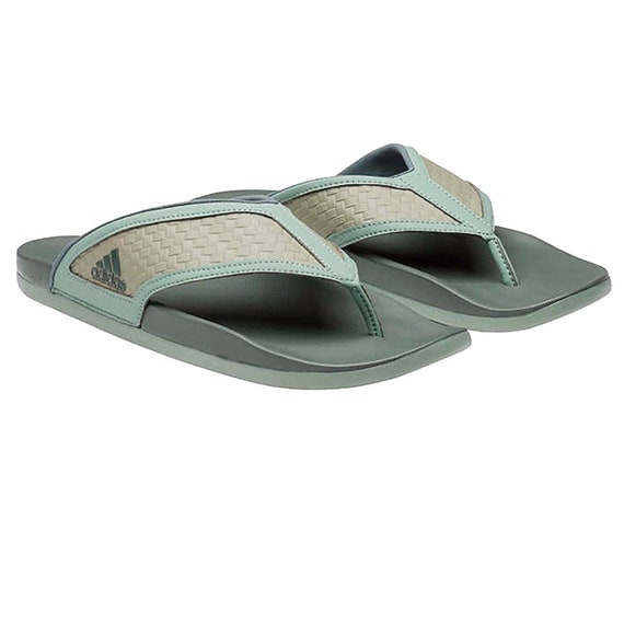 adidas mens khaki flip flops