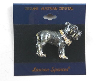 Posh Pooch Lanren-Spencer Pin Brooch Neapolitan Mastiff Dog Austrian Crystals