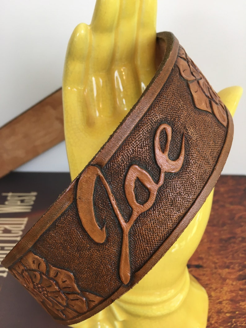 Vintage Tooled Leather JOE Name Belt ~ Western Cowboy Belt ~ New Old Stock