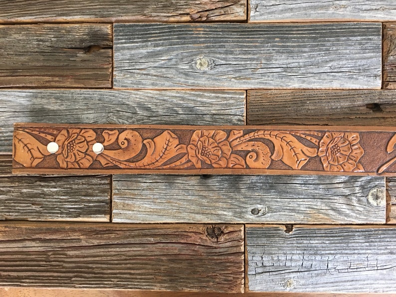 Vintage Tooled Leather JOE Name Belt ~ Western Cowboy Belt ~ New Old Stock