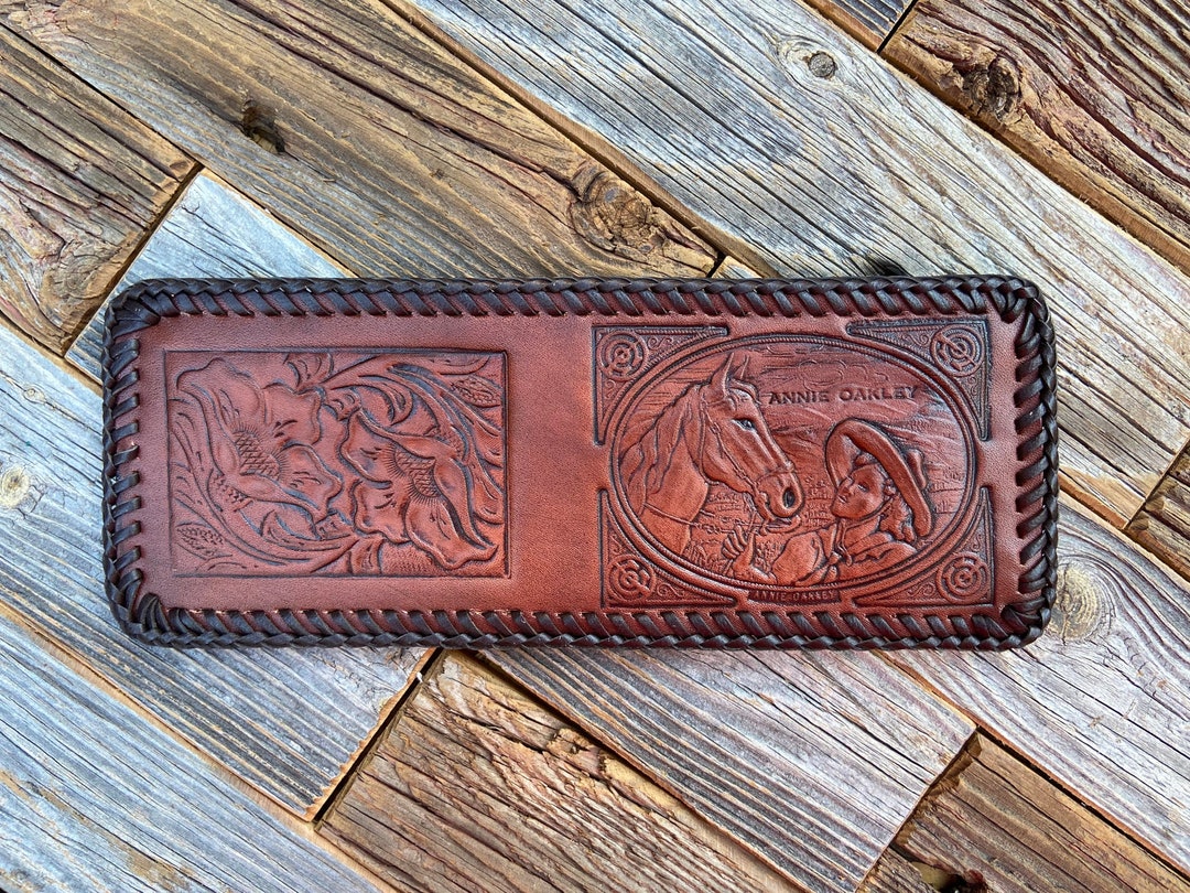 Vintage Annie Oakley Leather Wallet ~ Annie Oakley Embossed Bi