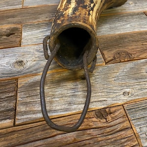 1800's Antique Conestoga Wagon Wheel Grease Horn image 4