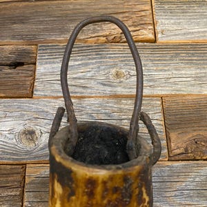 1800's Antique Conestoga Wagon Wheel Grease Horn image 8