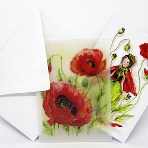 Doppelkarte Mohn - Mohnfrau