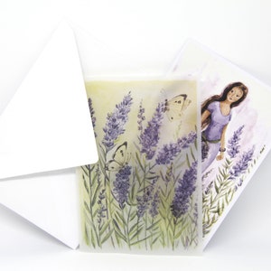 Doppelkarte Lavendel - Lavendelfrau