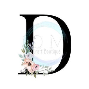 Arte de parede Boho com monograma dourado blush, impressão de arte floral para berçário, arte monograma para berçário, menina rosa, decoração, presente, aquarela, arte D