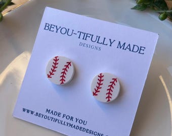 Baseball Stud Earrings, Sports Studs, Baseball Mom Jewelry, Hypoallergenic Earrings, Game Day Studs, Baseball Gift gifts for her