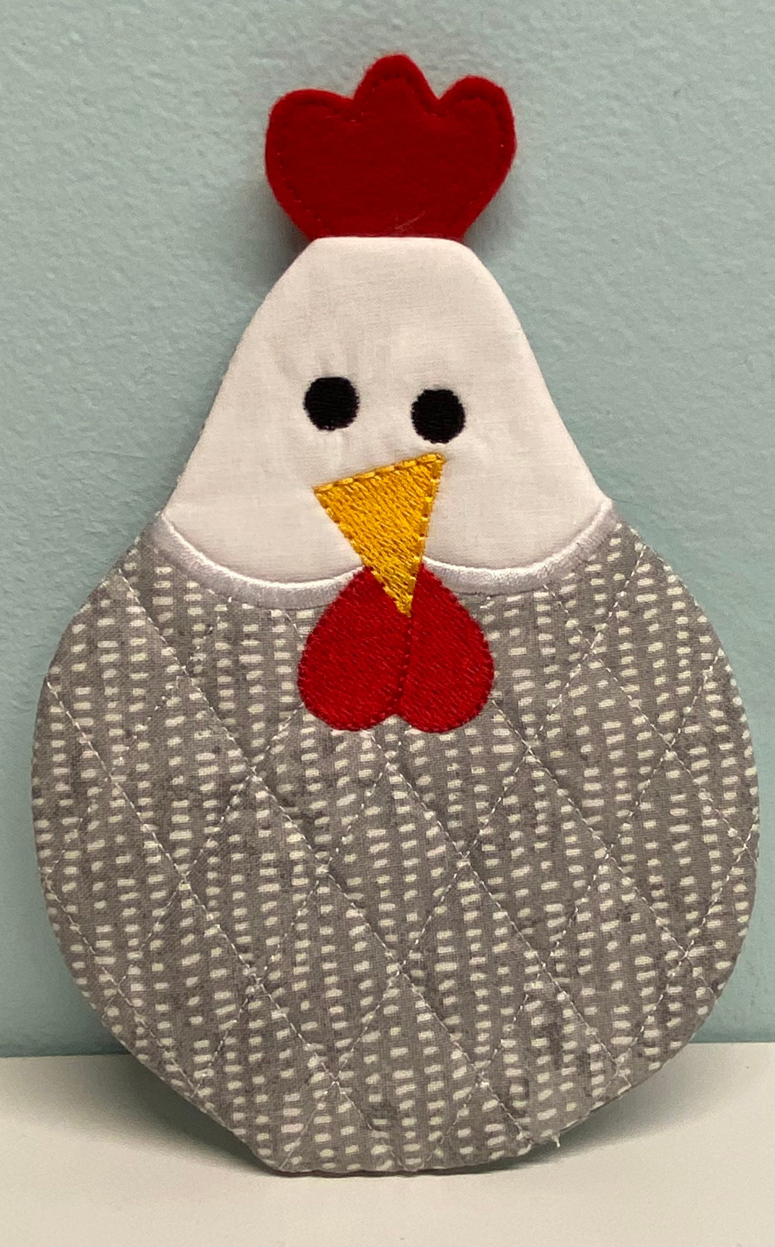Chicken Mug Rug Quilted Mug Rug Fabric Mug Rug Kitchen Etsy