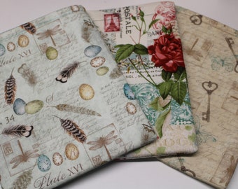 Large Padded Book Sleeve - Cotton Fabric Book Protector