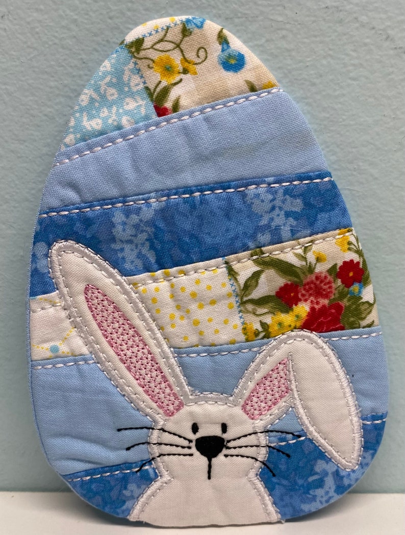 Easter Mug Rug Quilted Coaster Quilted Mug Rug Quilted Etsy
