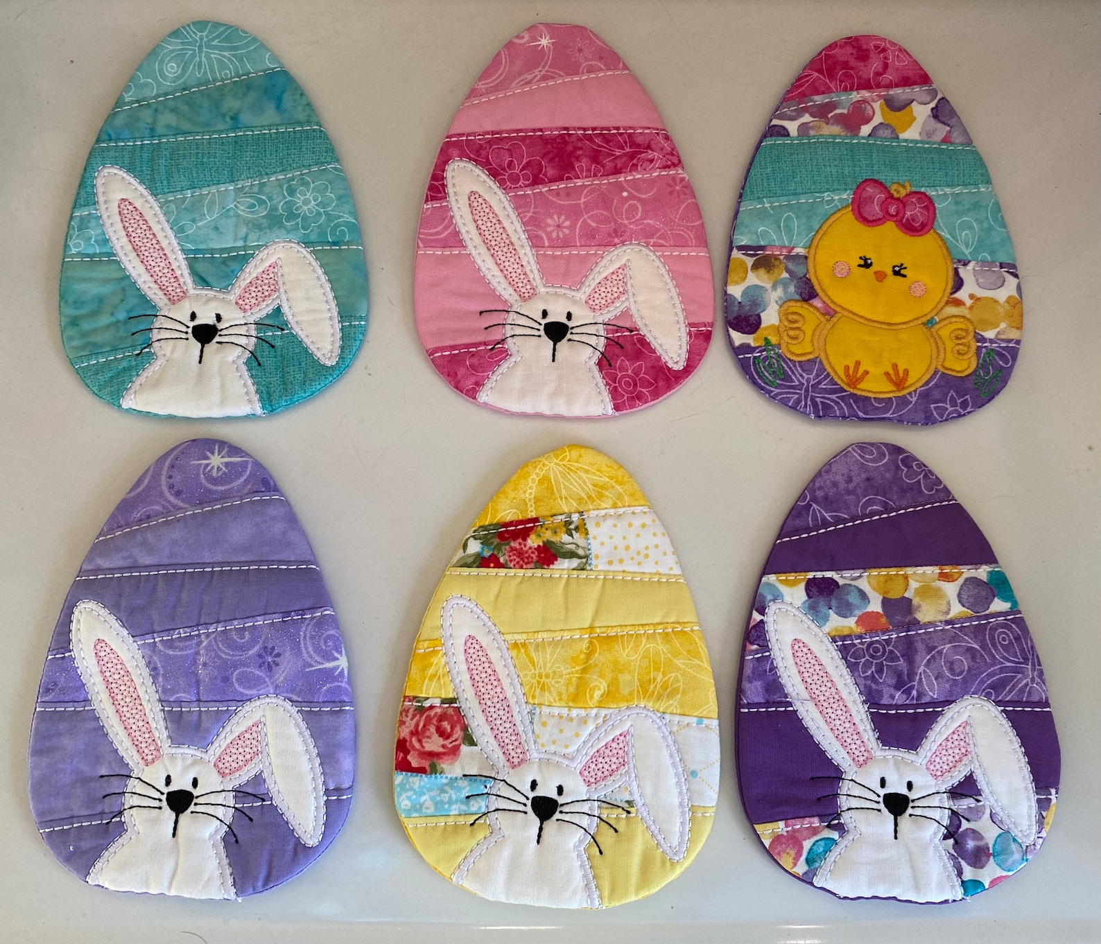 Easter Mug Rug Quilted Coaster Quilted Mug Rug Quilted Etsy