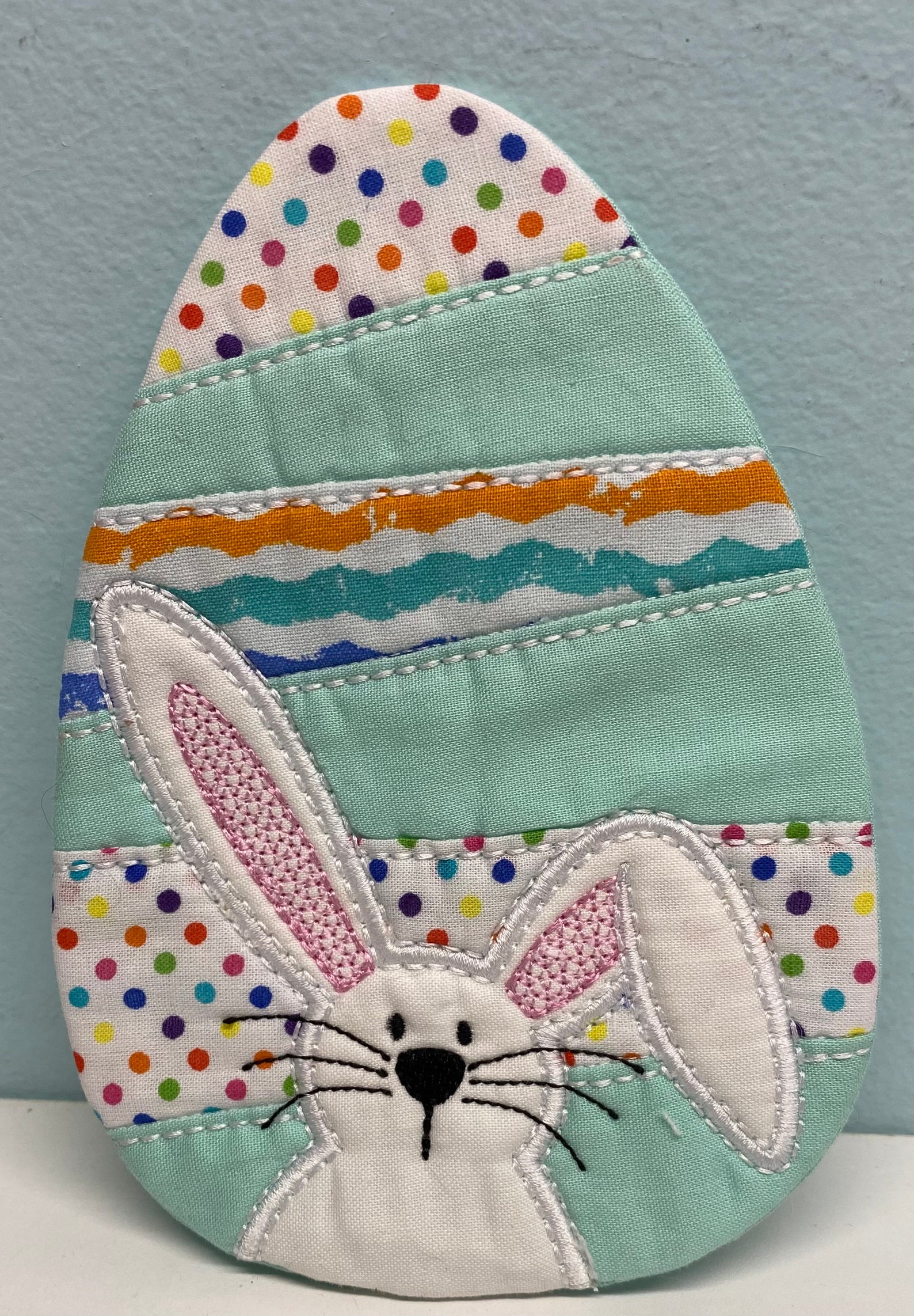 Easter Mug Rug Quilted Coaster Quilted Mug Rug Quilted Etsy