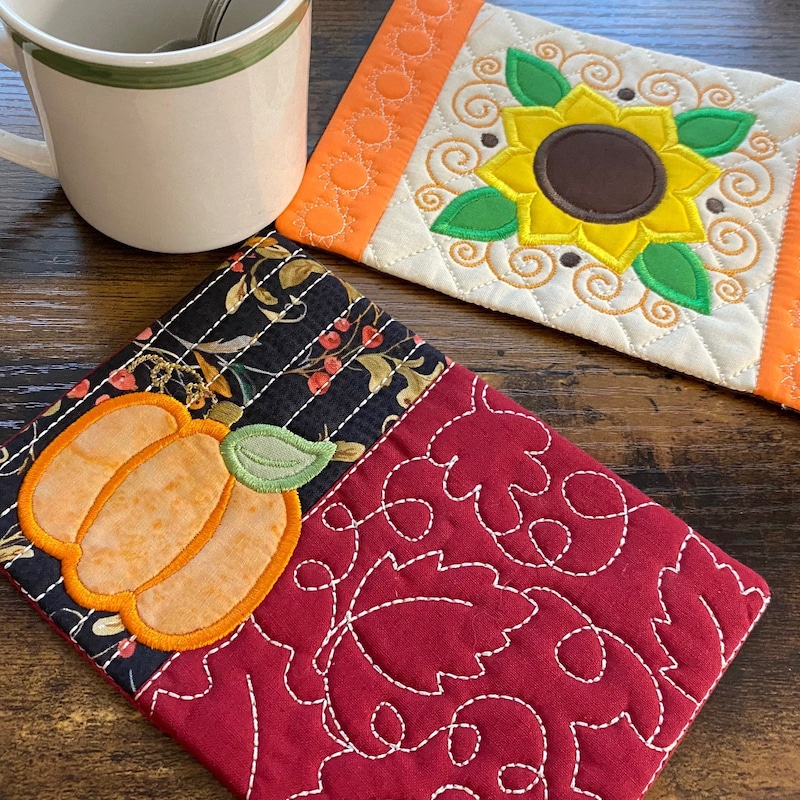 Mug Rug Large Quilted Mug Rug - Etsy