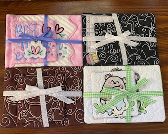 Mug Rug/Coaster set; teacher gift; hostess gift
