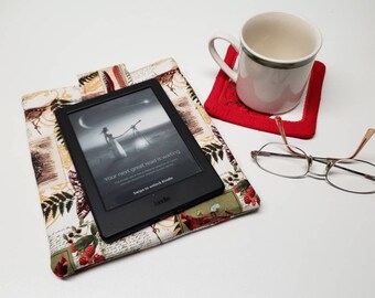 Padded Kindle Sleeve – Cotton E-Reader Cozy with Velcro Closure