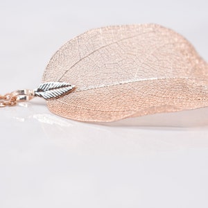 Rose Gold Real Leaf Necklace, Gold Dipped Leaf Necklace, Autumn Leaf Necklace, Natural Jewelry, Leaf necklace, Boho Jewelry, Fall Jewelry