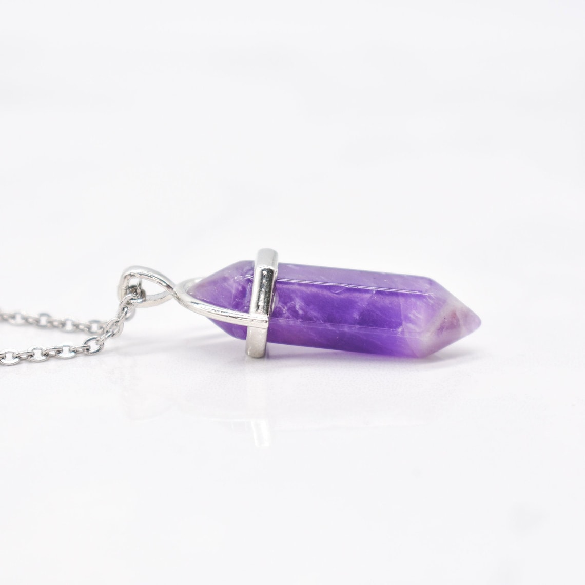 Amethyst Necklace Amethyst Crystal Necklace Amethyst Etsy