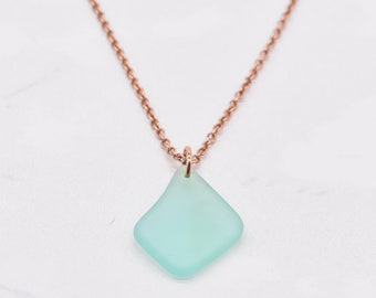 Sea Glass Necklace, Sea Glass Jewelry, Pastel Sea Glass, Beach Necklace, Bridesmaid Gift, Beach Wedding, Coastal Chic, Minimalist