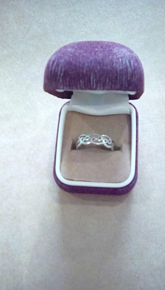 Solid silver Celtic knot ring - image 1