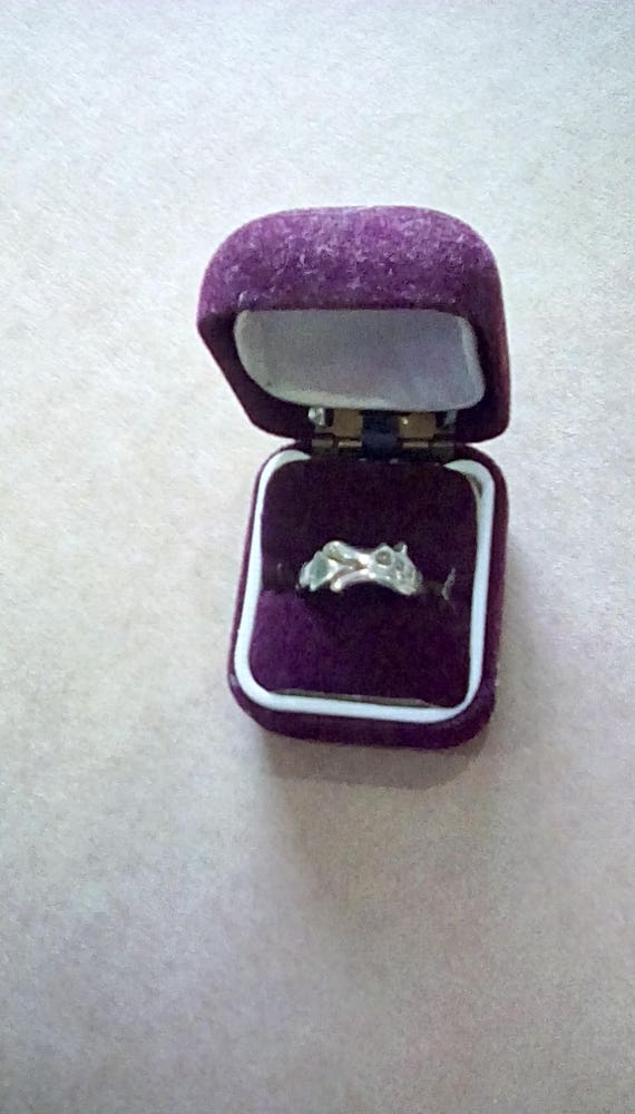 Solid silver Celtic dragon ring - image 1