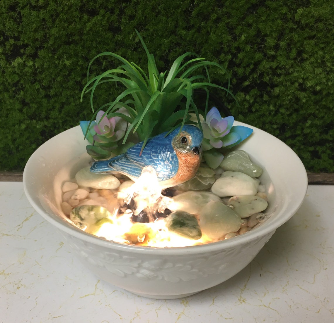 indoor bird fountain