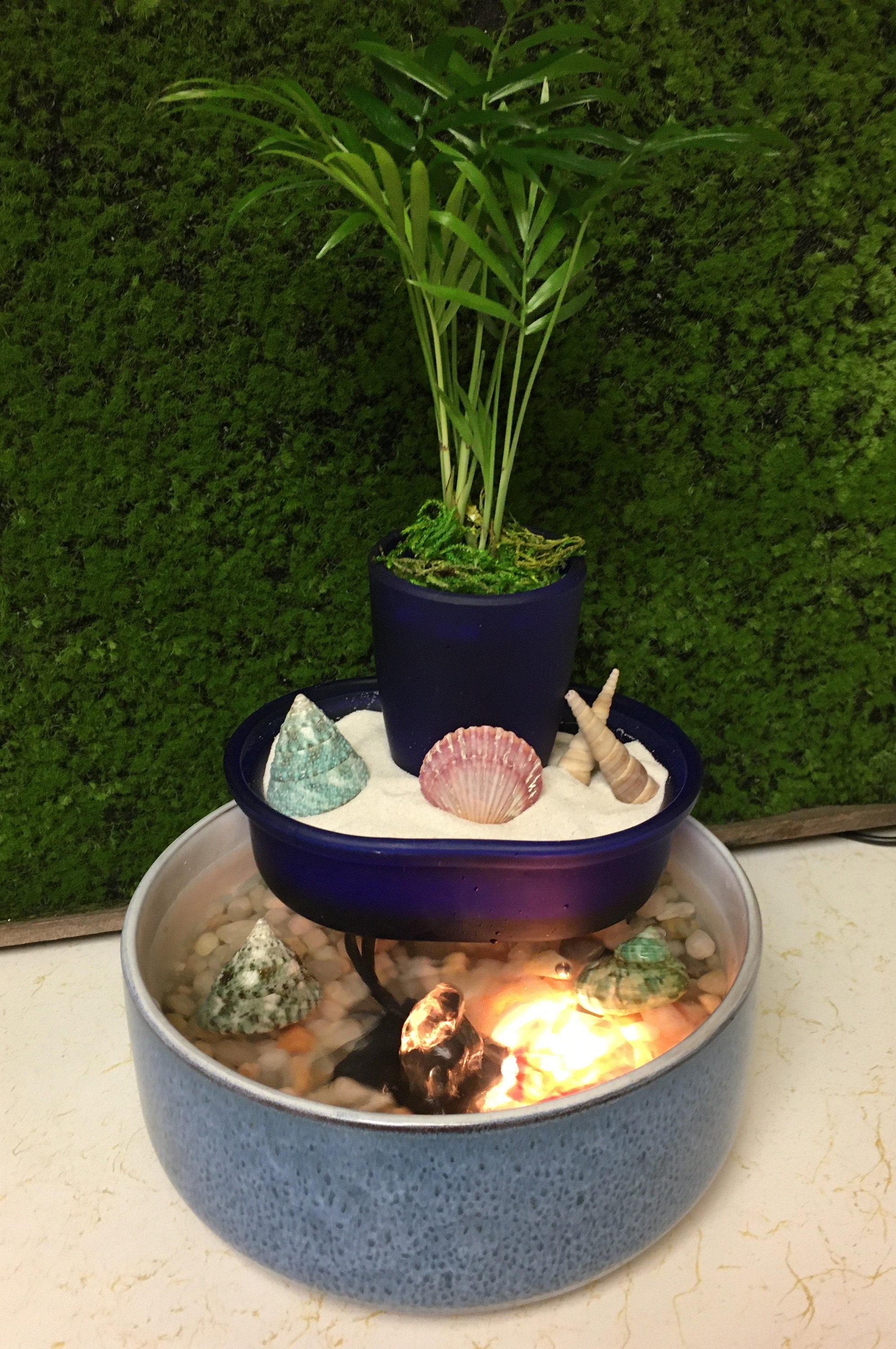 Fountain Miniature Tranquility Zen White Sand Tabletop Garden | Etsy