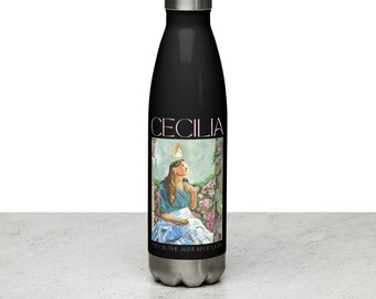 St. Cecilia - Stainless steel water bottle (dark)