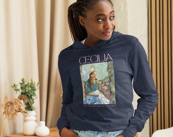 St. Cecilia - Hooded long-sleeve tee (dark)