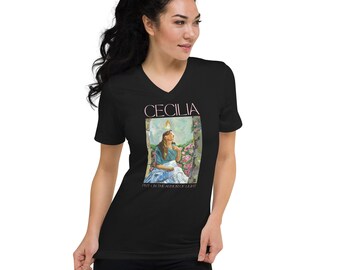 St. Cecilia - Shirt - V-Neck (dark)