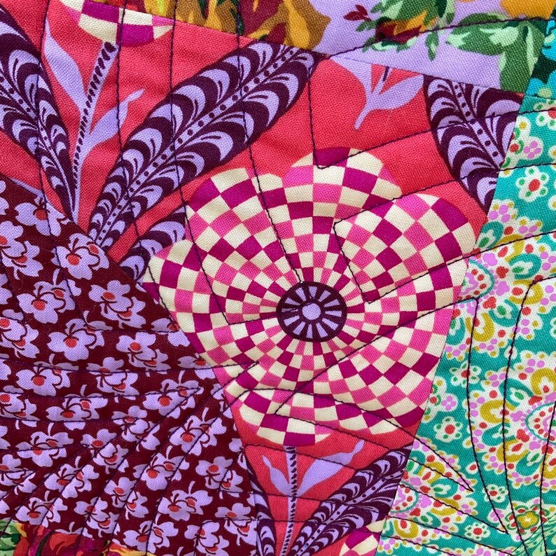 Quilted Sofa Throw Made With Designer Fabrics Drunkard's Etsy