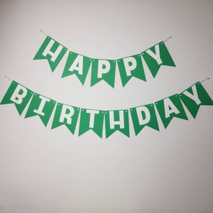 Happy Birthday Banner * Green Banner * Green and White Banner * Summer Banner * Green Birthday Banner