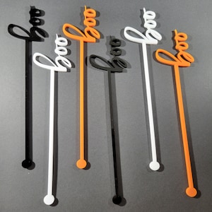 Halloween drink stirrers, drink stirrers, Halloween party decorations, Set of 5, Halloween Cocktail, Halloween Bar