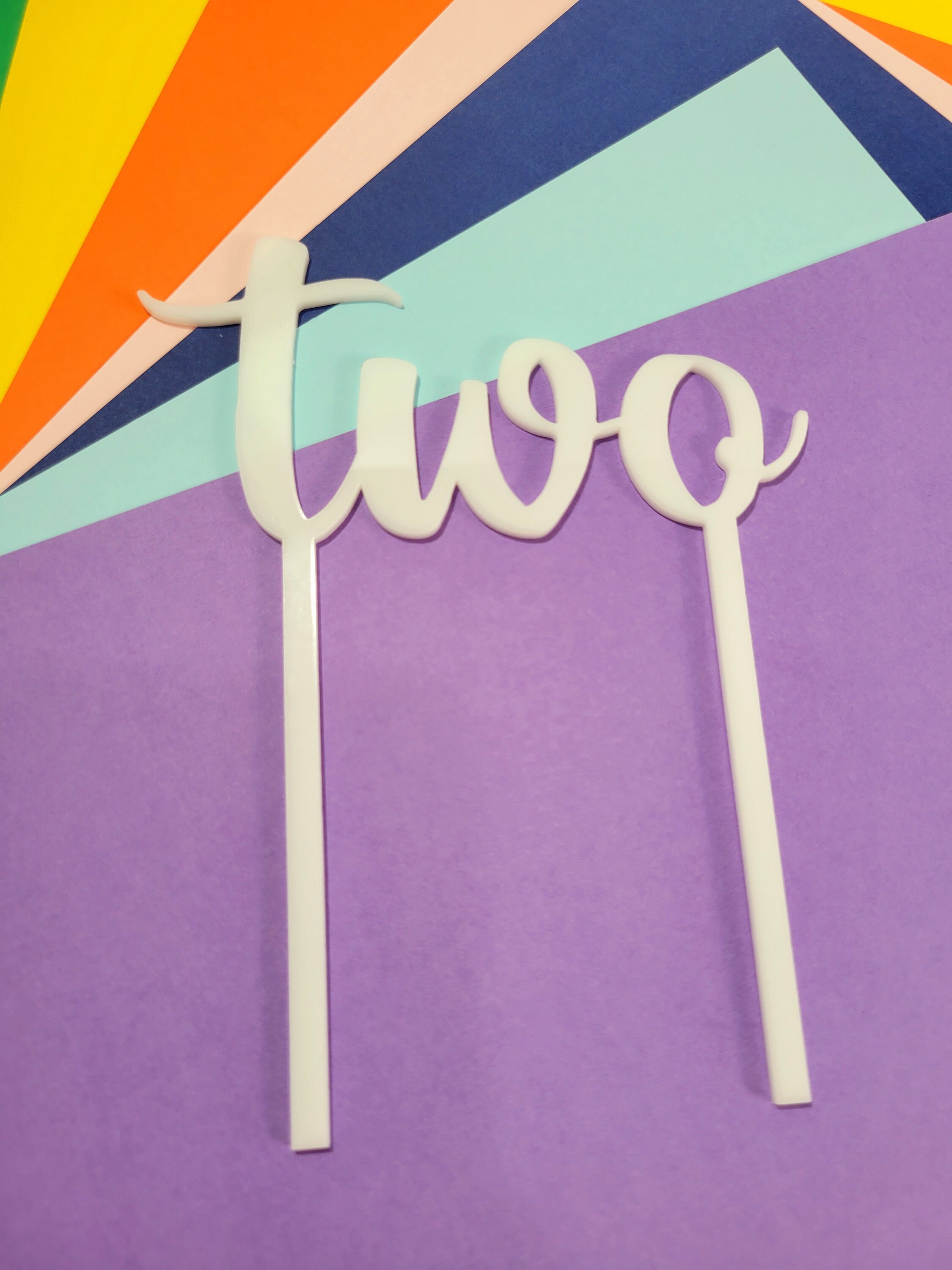Two Cake Topper -second Birthday Cake Topper - TWO Smash Cake Topper ...