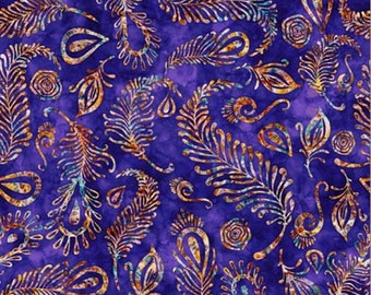 Dark Blue Blender Washart Blue and Teal Watercolor Cotton Quilting Fabric by MM Fab Half Yard