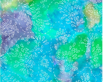 Blue /& Coral Flowers on White by Fabric Creations Quilting Fabric 100/% cotton 12 YD CUTS great for crafting etc