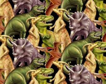 Dinosaur fabric by half yard, children fabric, printed quilting cotton, dinosaur quilting fabric, dinosaur sewing fabric, dino world, kids