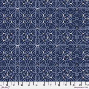 Blue blender fabric by half yard, geometric cotton, lines quilting cotton, floral quilting fabric, Free spirit blue blender sewing fabric