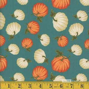 Pumpkin fabric by half yard, harvest cotton, fall harvest quilting cotton, autumn quilting fabric, pumpkin sewing fabric, harvest fabric