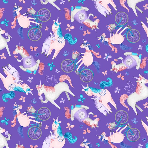 Unicorn fabric by half yard, girl fabric, printed quilting cotton, unicorn quilting fabric, Sparkle Like A Unicorn sewing fabric, kids