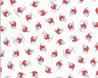 Chicken fabric by half yard, hen cotton, farm quilting cotton, chicken quilting fabric, rooster sewing fabric, kids fabric, farm chicken