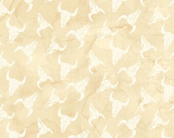 Animal fabric by half yard, Native printed quilting cotton, cow quilting fabric, buffalo sewing fabric, cowboy cotton fabric, spirit animal