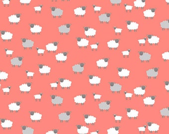 Sheep fabric by half yard, summer printed quilting cotton, animal quilting fabric, sheep sewing fabric, Andover cotton fabric, kids fabric