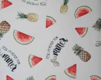 Ananas PUL-stof op maat gesneden, heldere PUL, zomer-PUL, fruitdoek luier naaistof, fruit gelamineerd katoen, fruit waterdichte stof