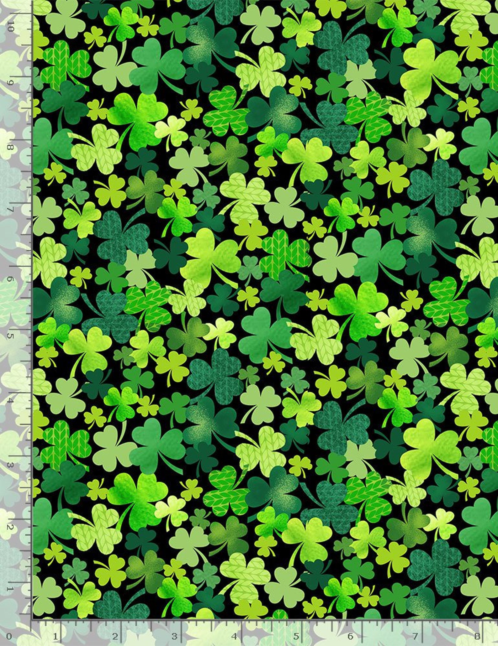 Shamrock fabric by half yard holiday cotton Irish quilting | Etsy