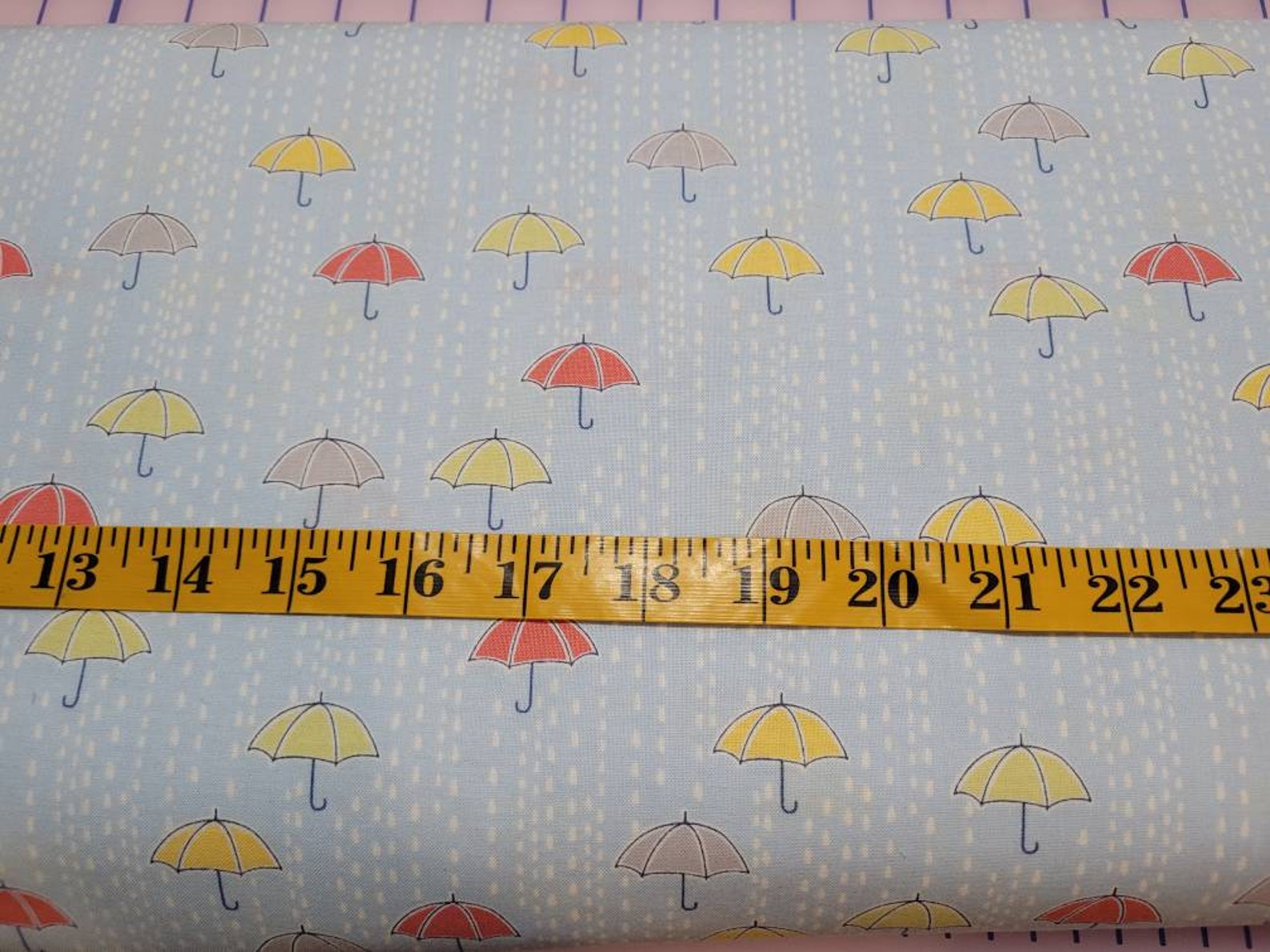 Umbrella Fabric by Half Yard Umbrella Print Fabric Umbrella Etsy
