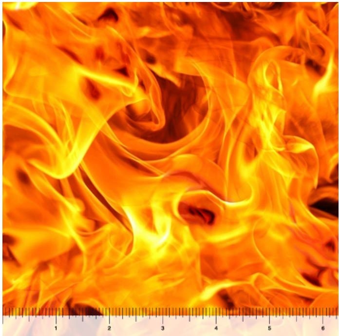 double border By The YardMeter wide 43 Flames fabric blaze fire fabric bonfire 100% cotton fabric