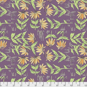Tissu floral par demi-cour, coton floral, coton de courtepointe de fleurs, tissu de courtepointe marguerite, tissu de couture Free spirit, tissu de marguerite