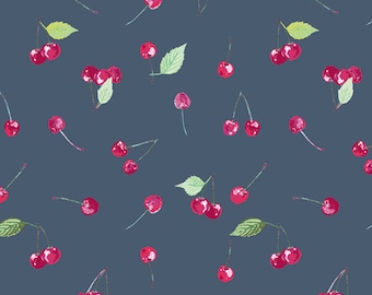 Cherry fabric by half yard, cherry print fabric, cherry quilting cotton, cherry quilting fabric, sewing fabric, berry fabric